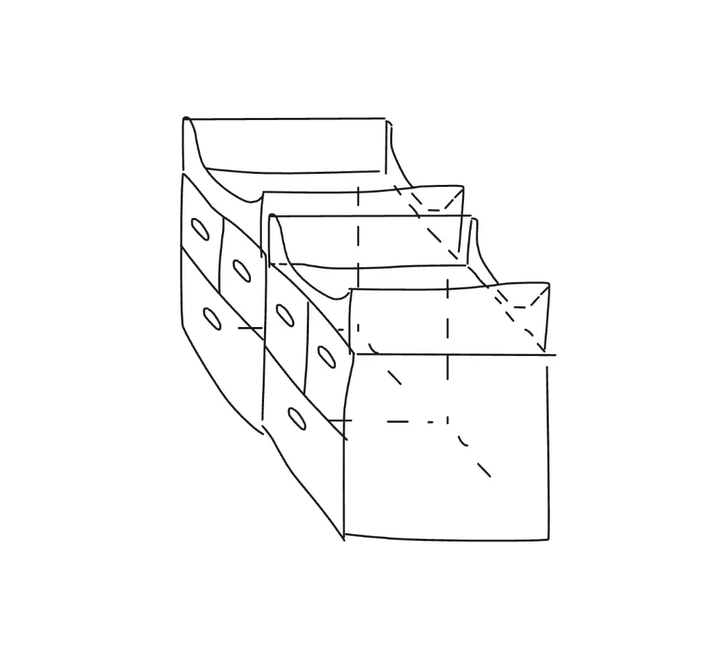 Skizze CUBE4LIFE Organizer seitlich